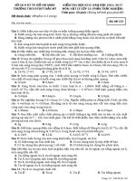 ĐỀ THI KÌ 2 MÔN VẬT LÝ LỚP 12 THPT BẮC MỸ