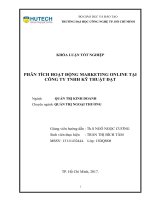 Phân tích hoạt động marketing online tại công ty TNHH kỹ thuật đạt 