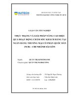 Thực trạng và giải pháp nâng cao hiệu quả hoạt động chăm sóc khách hàng tại ngân hàng thương mại cổ phần quốc dân (NCB)   chi nhánh sài gòn 