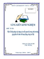 SKKN Một số biện pháp xây dựng các mối quan hệ trong nhà trường góp phần tổ chức tốt hoạt động công tác Đội