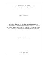 ĐÁNH GIÁ TÍNH HỢP LÝ VỀ PHÂN BỐ KHÔNG GIAN CỦA ĐẤT            PHI NÔNG NGHIỆP TRONG PHƯƠNG ÁN QUY HOẠCH SỬ DỤNG ĐẤT HUYỆN CHÂU THÀNH, TỈNH SÓC TRĂNG TRÊN CƠ SỞ ỨNG DỤNG GIS VÀ PHƯƠNG PHÁP PHÂN TÍCH ĐA CHỈ TIÊU