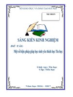 SKKN Một số biện pháp giúp học sinh yêu thích học Tin học