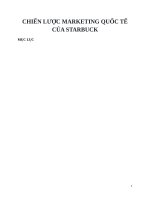 Chiến lược marketing quốc tế của Starbuck