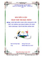 GIÚP TRẺ MẪU GIÁO LỚN LÀM QUEN VỚI CHỮ CÁI THÔNG QUA HOẠT ĐỘNG TỔ CHỨC TRÒ CHƠI HỌC TẬP Ở TRƯỜNG MẦM NON