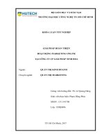 Giải pháp hoàn thiện hoạt động marketing online tại công ty CP giải pháp tinh hoa 