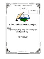 SKKN Một số biện pháp nâng cao kĩ năng đọc cho học sinh lớp 4