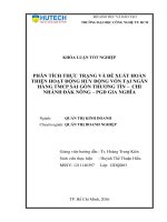 Phân tích thực trạng và đề xuất hoàn thiện hoạt động huy động vốn tại ngân hàng TMCP sài gòn thương tín – chi nhánh đăk nông – PGD gia nghĩa 