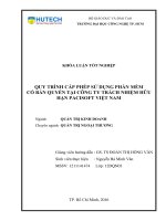 Quy trình cấp phép sử dụng phần mềm có bản quyền tại công ty trách nhiệm hữu hạn pacisoft việt nam 