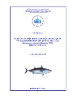 Nghiên cứu đặc điểm sinh học quần thể và đánh giá nguồn lợi của cá ngừ vằn katsywonus pelamis (linnaeus, 1758) ở biển việt nam 