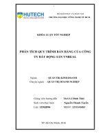 Phân tích quy trình bán hàng bất động sản của công ty bất động sản VNREAL