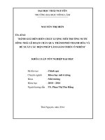 Đánh giá diễn biến chất lượng môi trường nước sông nhà Lê đoạn chảy qua Thành phố Thanh Hóa và đề xuất các giải pháp giảm thiểu ô nhiễm (Khóa luận tốt nghiệp)