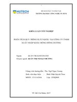 Phân tích quy trình xuất khẩu tại công ty tnhh xuất nhập khẩu rồng đông dương 