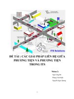 : CÁC GIẢI PHÁP LIÊN HỆ GIỮA PHƯƠNG TIỆN VÀ PHƯƠNG TIỆN TRONG ITS: CÁC GIẢI PHÁP LIÊN HỆ GIỮA PHƯƠNG TIỆN VÀ PHƯƠNG TIỆN TRONG ITS