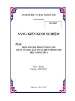 SKKN Một số giải pháp nâng cao chất lượng dạy toán điển hình cho học sinh lớp 4