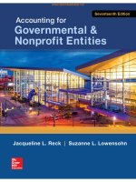 Tài liệu Accounting for governmental and nonprofit entities 17th reck lowensohn