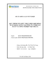 Quy trình tổ chức thực hiện hợp đồng xuất khẩu gừng tại công ty TNHH sản xuất và công nghiệp việt deltal 