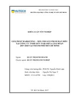 Giải pháp marketing   mix cho sản phẩm hạt điều tại công ty TNHH MTV paramita giai đoạn 2017 2020 tại thành phố hồ chí minh 