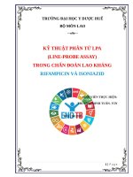 KỸ THUẬT PHÂN TỬ LPA (LINEPROBE ASSAY) TRONG CHẨN ĐOÁN LAO KHÁNG RIFAMPICIN VÀ ISONIAZID