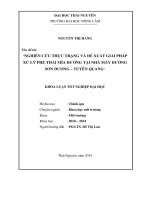 Nghiên cứu thực trạng và đề xuất giải pháp xử lý phế thải mía đường tại nhà máy đường Sơn Dương – Tuyên Quang (Khóa luận tốt nghiệp)