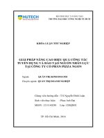 Giải pháp nâng cao hiệu quả công tác tuyển dụng và đào tạo nguồn nhân lực của công ty cổ phần pizza ngon 