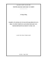 NGHIÊN CỨU ĐÁNH GIÁ TÀI NGUYÊN ĐỊA HÌNH NÚI LỬA PHỤC VỤ PHÁT TRIỂN DU LỊCH SINH THÁI KHU VỰC THÀNH PHỐ BUÔN MA THUỘT VÀ PHỤ CẬN