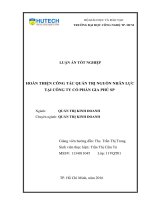 Hoàn thiện công tác quản trị nguồn nhân lực tại công ty cổ phần gia phú SP 