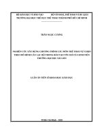Nghiên cứu xây dựng chương trình các môn thể thao tự chọn theo mô hình câu lạc bộ trong đào tạo tín chỉ của sinh viên trường Đại học Sài Gòn