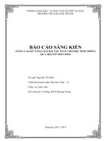 SKKN Nâng cao kĩ năng giải bài tập toán cho học sinh thông qua một số trò chơi
