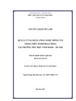 Quản lý ứng dụng công nghệ thông tin trong điều hành hoạt động tại trường tiểu học Vinschool  Hà Nội (Luận văn thạc sĩ)