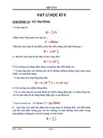 Tổng hợp công thức Vật Lí học kì 2 lớp 11