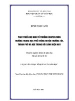 Phát triển đội ngũ tổ trưởng chuyên môn trường THPT huyện Thường Tín, thành phố Hà Nội trong bối cảnh hiện nay (Luận văn thạc sĩ)