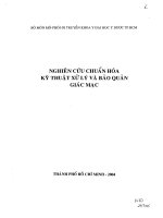 Nghiên cứu chuẩn hoá kỹ thuật xử lý và bảo quản giác mạc 