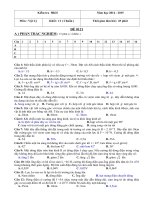 ĐỀ KIỂM TRA HỌC KÌ 2 VẬT LÝ LỚP 11
