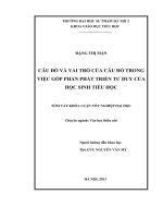 Câu đố và vai trò của câu đố trong việc góp phần phát triển tư duy của học sinh tiểu học