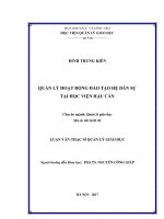 Quản lý hoạt động đào tạo hệ dân sự tại Học viện Hậu cần (Luận văn thạc sĩ)