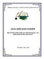 SKKN Một số biện pháp nâng cao chất lượng dạy  học phân môn Vẽ theo mẫu lớp 5