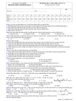 ĐỀ KIỂM TRA HỌC KÌ VẬT LÝ LỚP 11 NÂNG CAO