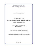 Quản lý đào tạo tại Trường Cao đẳng Nghề đường sắt theo tiếp cận CIPO (Luận văn thạc sĩ)