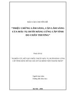 TRIỆU CHỨNG lâm SÀNG, cận lâm SÀNG của máu tụ dưới MÀNG CỨNG cấp TÍNH DO CHẤN THƯƠNG