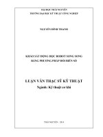 Khảo sát động học robot song song bằng phương pháp đổi biến số ( Luận án tiến sĩ)