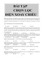 BÀI TẬP TRẮC NGHIỆM CHỌN LỌC ĐIỆN XOAY CHIỀU
