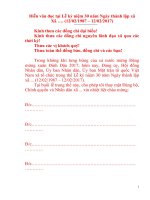 diễn văn kỷ niệm 30 năm thành lập xã