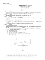 5 ĐỀ KIỂM TRA HỌC KÌ 1 VẬT LÝ LỚP 11
