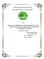 KHÓA LUẬN THIẾT kế NHÀ máy xử lý nước cấp HUYỆN CHƯ PRONG TỈNH GIA LAI CÔNG SUẤT 5000 m3 NGÀY đêm