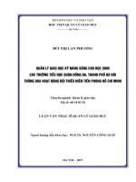 Quản lý GDKNS cho học sinh các trường Tiểu học quận Đống Đa, thành phố Hà Nội thông qua hoạt động Đội TNTP Hồ Chí Minh (Luận văn thạc sĩ)