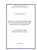 Nghiên cứu bệnh lá vàng greening hại cây ăn quả có múi ở một số tỉnh phía bắc việt nam và đề xuất biện pháp phòng chống ( Luận án tiến sĩ)