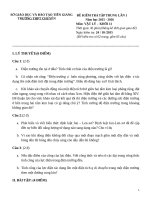 ĐỀ KIỂM TRA HỌC KÌ 1 VẬT LÝ LỚP 11