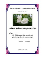 SKKN Một số biện pháp nâng cao hiệu quả giáo dục đạo đức cho học sinh lớp 4