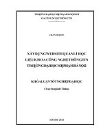 Xây dựng website quản lí học liệu khoa Công nghệ thông tin trường Đại học Sư phạm Hà Nội 2