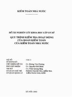 Quy trình kiểm tra hoạt động của đoàn kiểm toán của kiểm toán nhà nước 